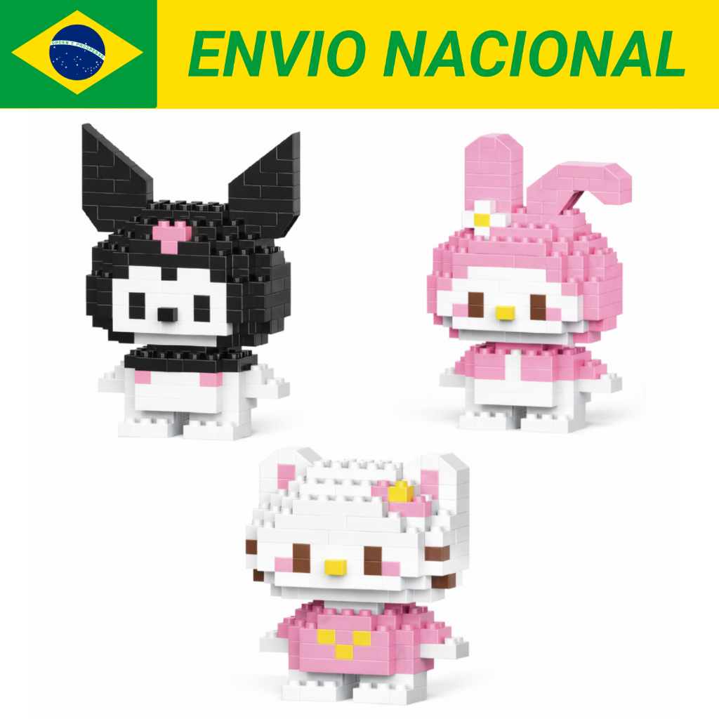 Blocos de Montar Bricks Lego Hello Kitty Stitch Angel Kuromi Melody Envio Nacional Rápido