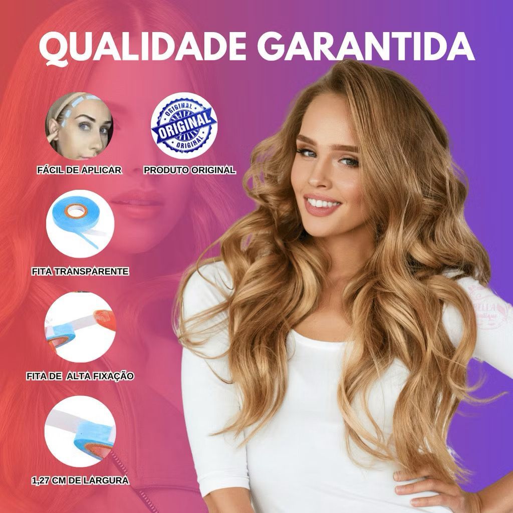 Fita Adesiva Capilar Mega Hair Lace Front Walker Tape Extra Forte Fixação Profissional