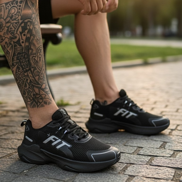 Tênis Masculino Academia +Fit Black