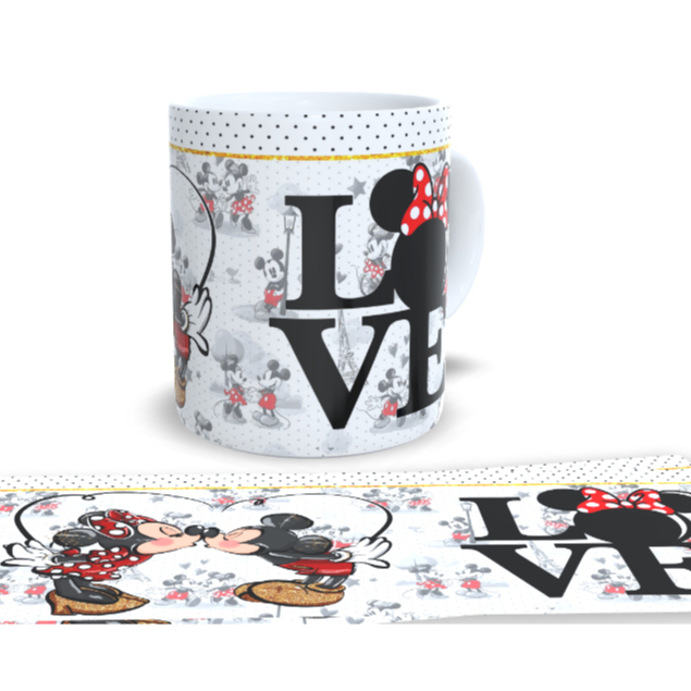 caneca porcelana Mickey & Minei dia dos Namorados romântica amor