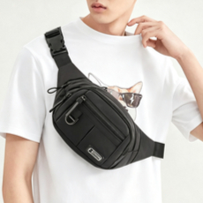 Pochete Crossbody e Cintura Unissex Impermeável, com Vários Bolsos e Alça Ajustável, Funcional para Uso Diário