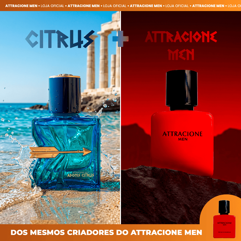 Perfume Attracione Men Kit Adonis Citrus e Attracione Men - LANÇAMENTO