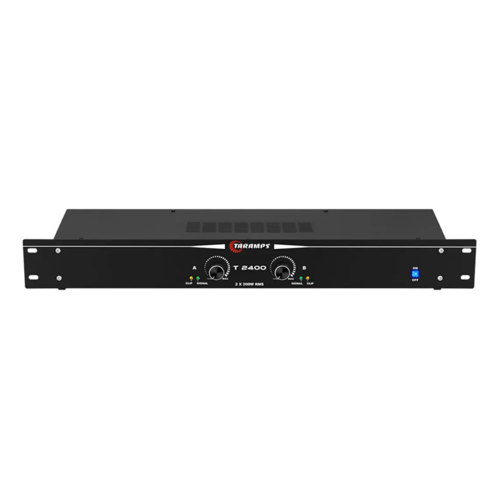 Imagem Amplificador Som Ambiente Profissional Taramps T 2400 400W Rms Bivolt 4 Ohms