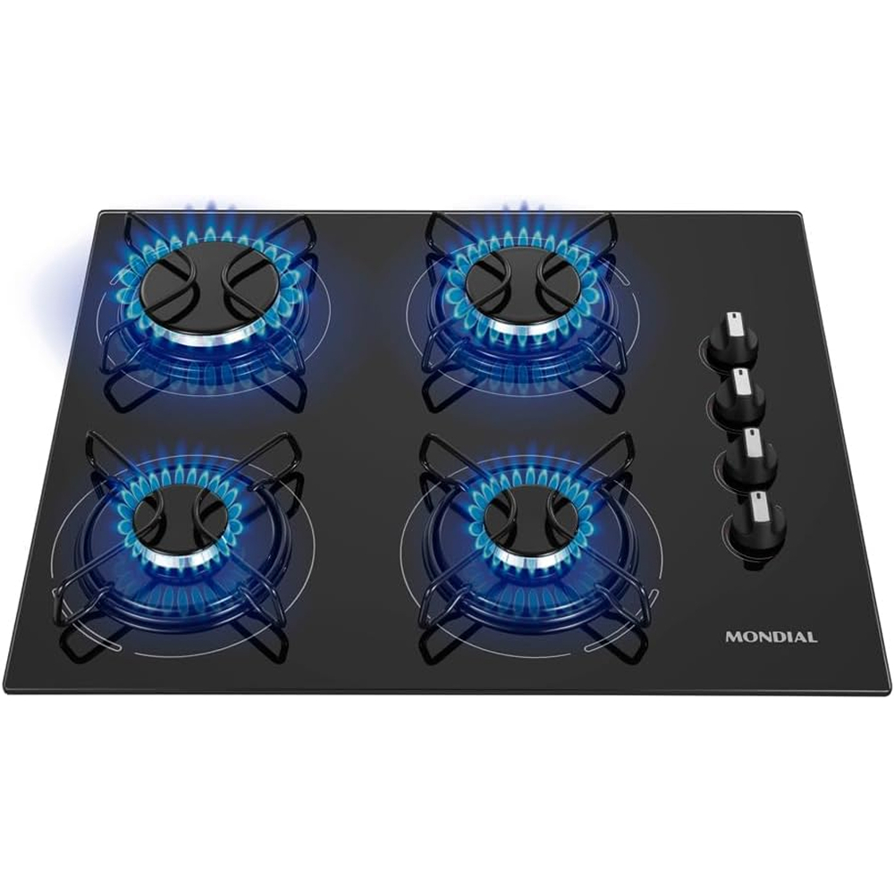Fogão Cooktop 4 Bocas a Gás CTG-01 Mondial Automático Bivolt Outlet