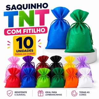 Saquinho Surpresa TNT 10 Unidades 13x15cm Sacolinha Festas Saco Surpresa Lembrancinha Aniversário em Oferta na Shopee