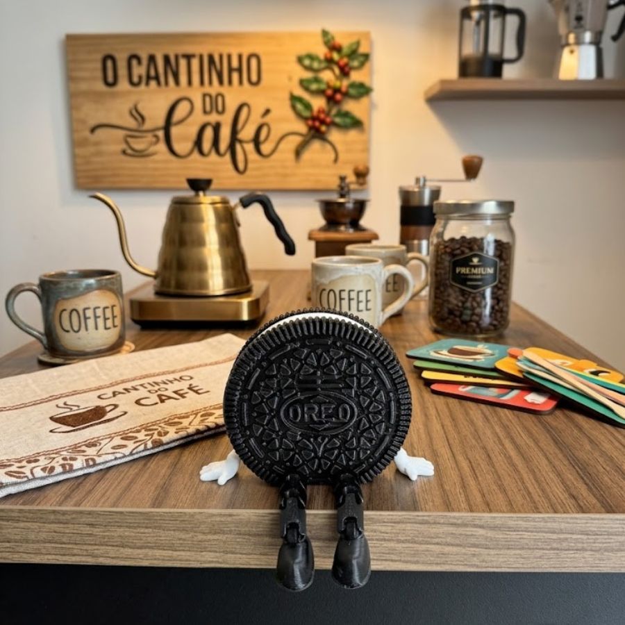 Oreo 3D Articulado Decorativo Cantinho do Café Porta Objetos Criativo dec