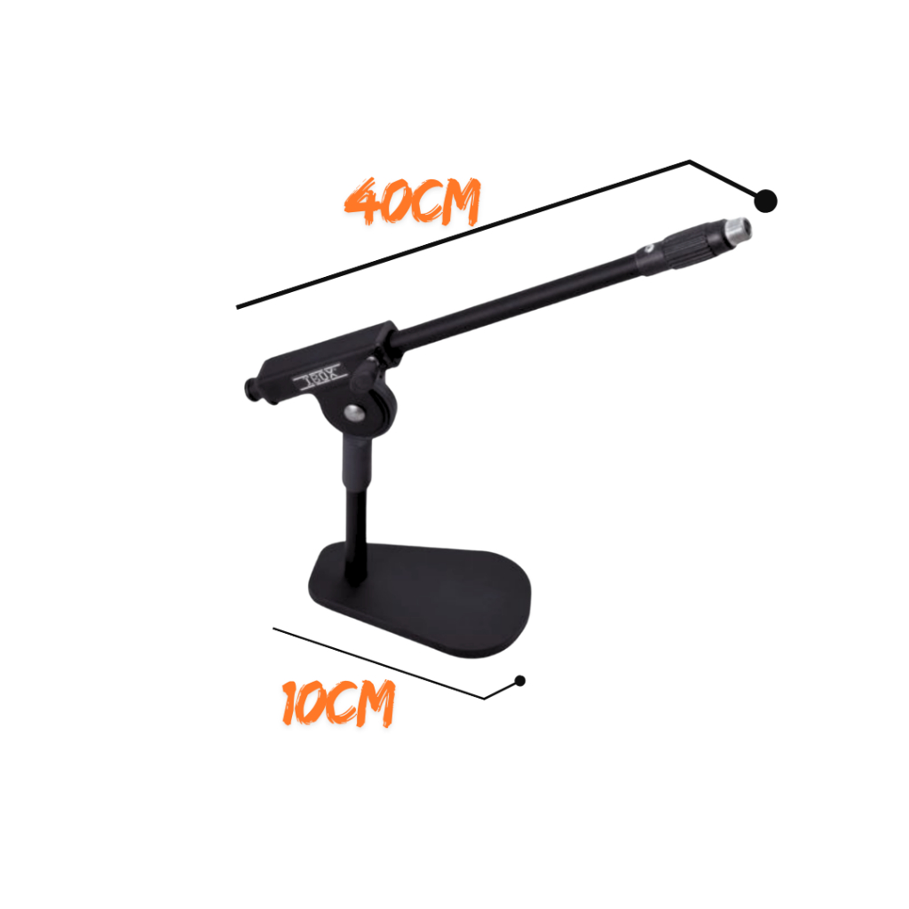 Suporte de Microfone Base Maciça Para Podcast, Rádio, Bumbo Com Regulagem de Altura não Balança Ibox — imagem 2 de 2