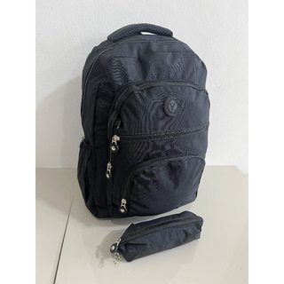 Mochila unissex leve e impermeável com um pequeno estojo para lápis, perfeita para o uso diário na sala de aula ou no es