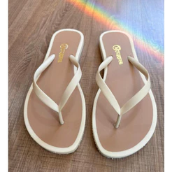 Chinelo De Dedo Rasteirinha Feminina Básico Rasteira Bico Redondo Liso Neutro Casual Primavera verão 2027