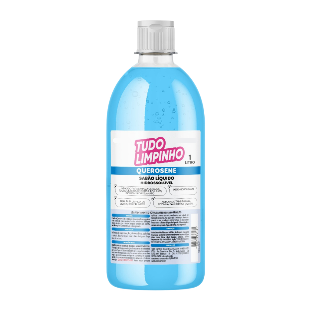 SABÃO DE QUEROSENE HIDROSSOLÚVEL 1LT TUDO LIMPINHO