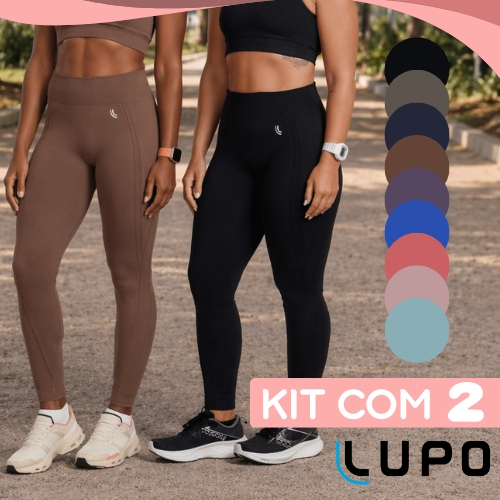 Calça Legging Feminina Max Lupo Kit 2 Sem Transparência Fitness Treino Presente Dia dos Namorados