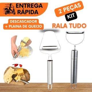 2 PEÇAS PLAINA DE QUEIJO E DESCASCADOR LEGUMES RESTAURANTE COZINHA CORTA QUEIJO LEGUMES PREMIUM INOX