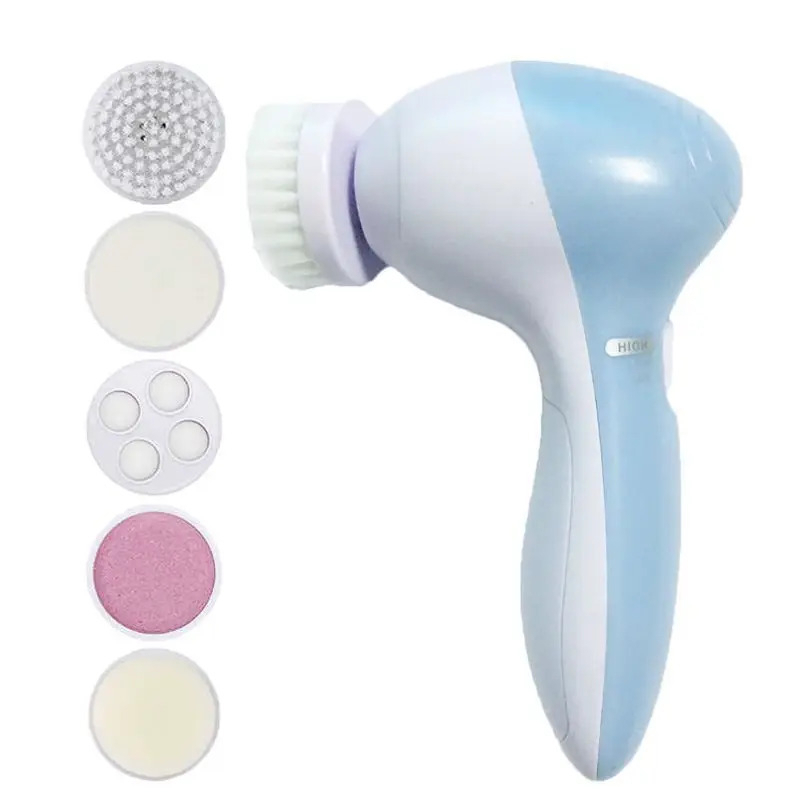 Escova de Limpeza Facial Elétrica 5 em 1 Portátil Massageadora Esfoliante Pele Profunda KARINA