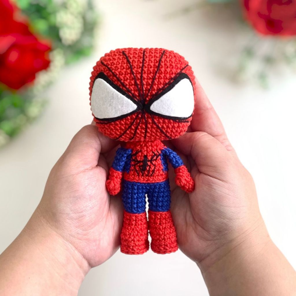 Boneco Spider Man Amigurumi Super-herói Marvel Avengers
