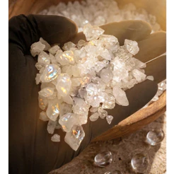 Pedra Quartzo Cristal Natural Cascalho Branco Velas Oratório, Grutas e Artesanato Espiritual