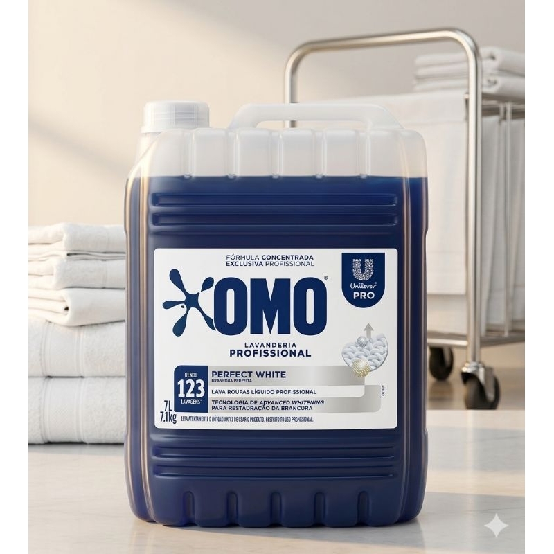 Lava Roupa Omo Perfect white Pro Concentrado 7L