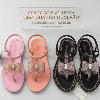 Sandalia grendha infantil chinelo percata menina conforto