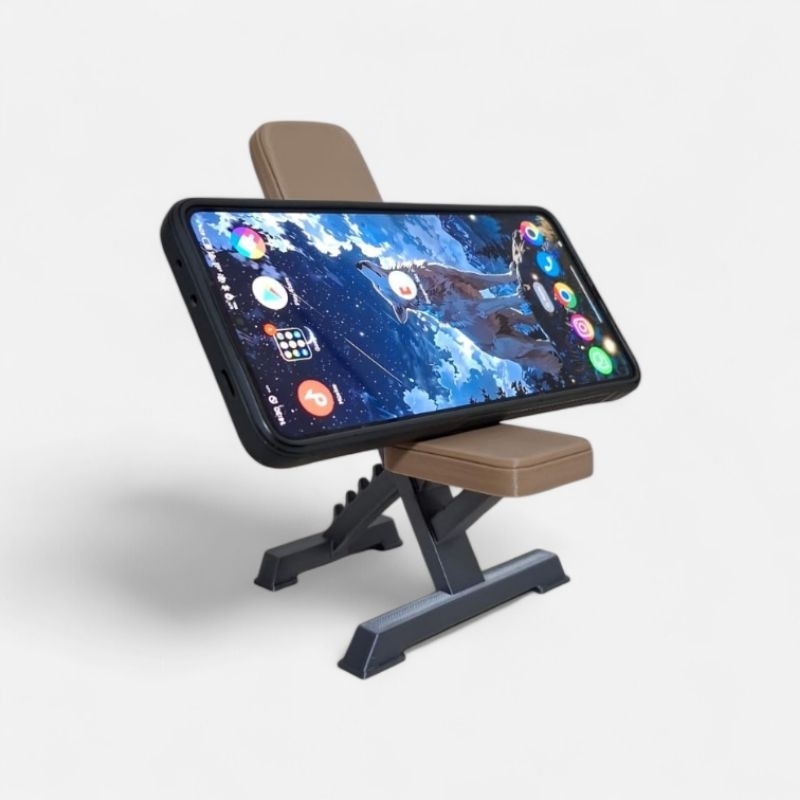 Suporte Celular Smarfone  Fitness Banco Musculação Academia Miniatura Decoração Presente
