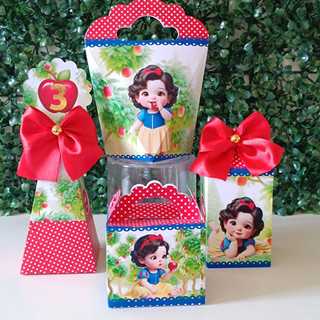 PEGUE E MONTE Caixas personalizadas branca de neve baby/ lembrancinha branca de neve cute/ kit branca de neve baby