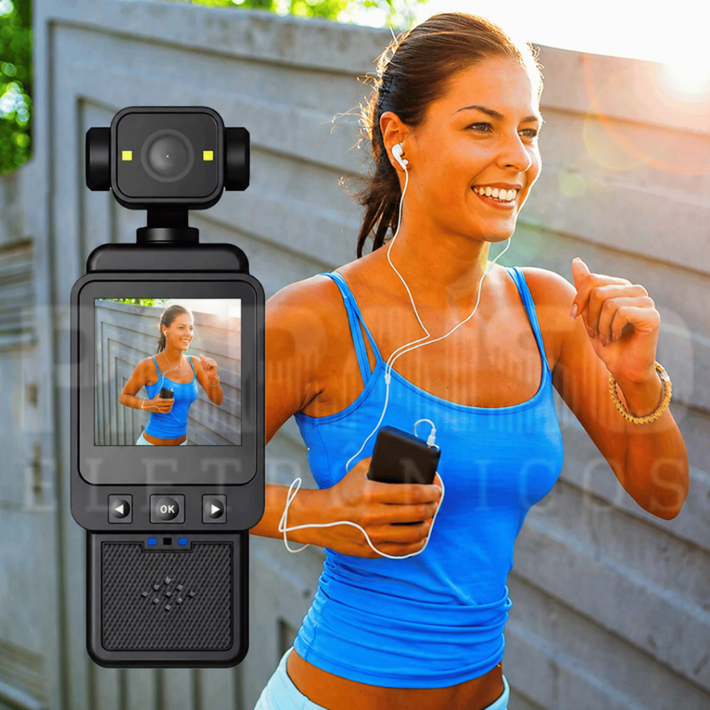 Câmera Wi-Fi de Ação Vlog 1080P Full HD Esportiva Tela 1.3 Mini Gravador de Vídeo para Aventuras