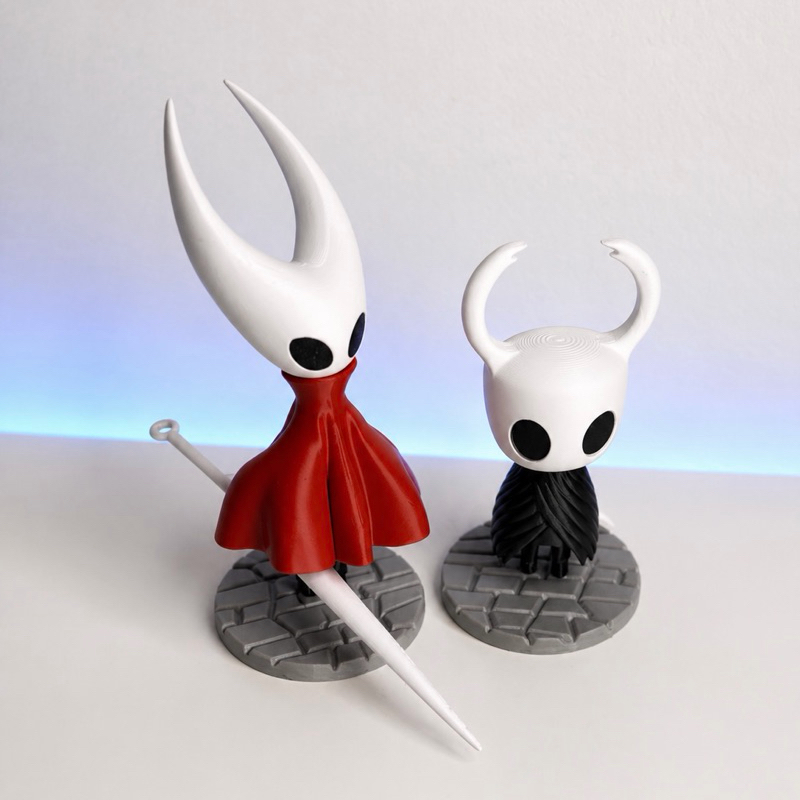 Kit Action Figure Hollow Knight + Hornet - Boneco em 3D - Miniatura colecionável The Knight