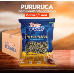 Pururuca Porkão Semi Pronta 1kg Torresmo Cru Para Fritar Crocante Snack Petisco Premium