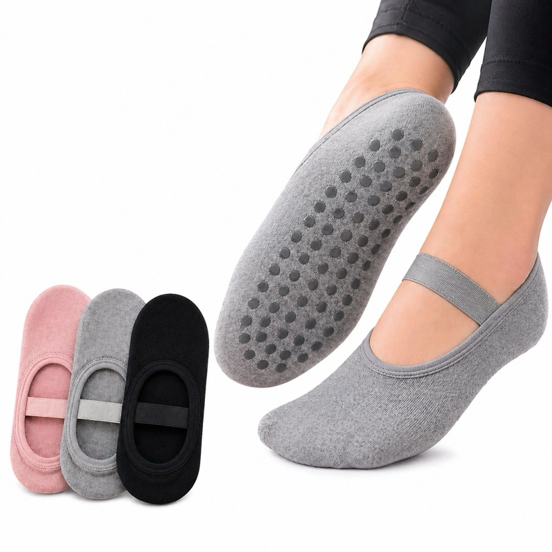 Meia Pilates Kit 3 6 9 pares Antiderrapante Feminina Academia Yoga Crossfit Hidroginastica Não Escorrega Envio Imediato