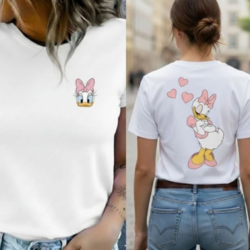 CAMISETA FEMININA ADULTO INFANTIL MARGARIDA TENDENCIA DELICADA MINIMALISTA FOFA MODERNA VERSATIL ESTILOSA MAE E FILHA