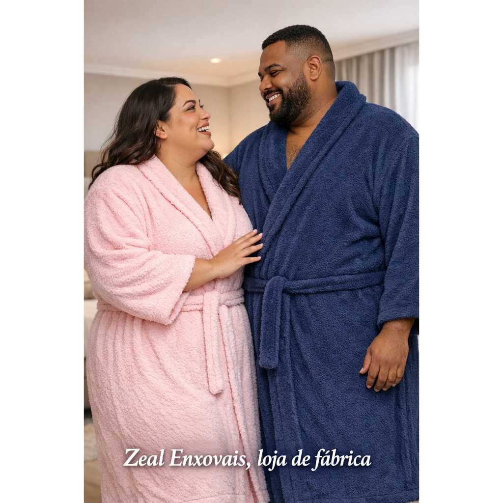Roupão Robe XXG Plus Size Microfibra Extra Macia Feminino Masculino