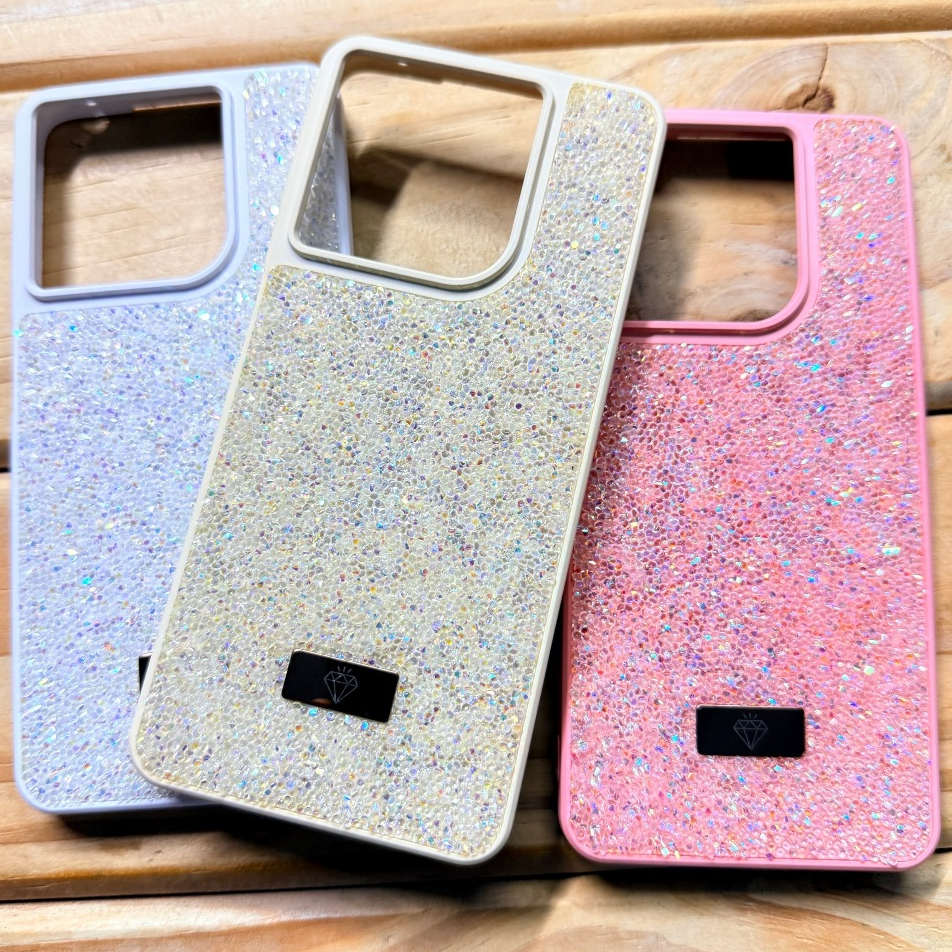 Capa Capinha para Xiaomi Redmi 15C 4G / Redmi 14C / Redmi 13C  Silicone Aveludada Premium com Pedras De Strass