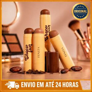 Contorno Facial Stick Fenzza Choco Fun Cremoso Longa Duração Efeito Natural