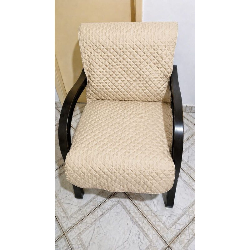 Capa para poltrona sem braços  protetor 1 lugar várias cores
