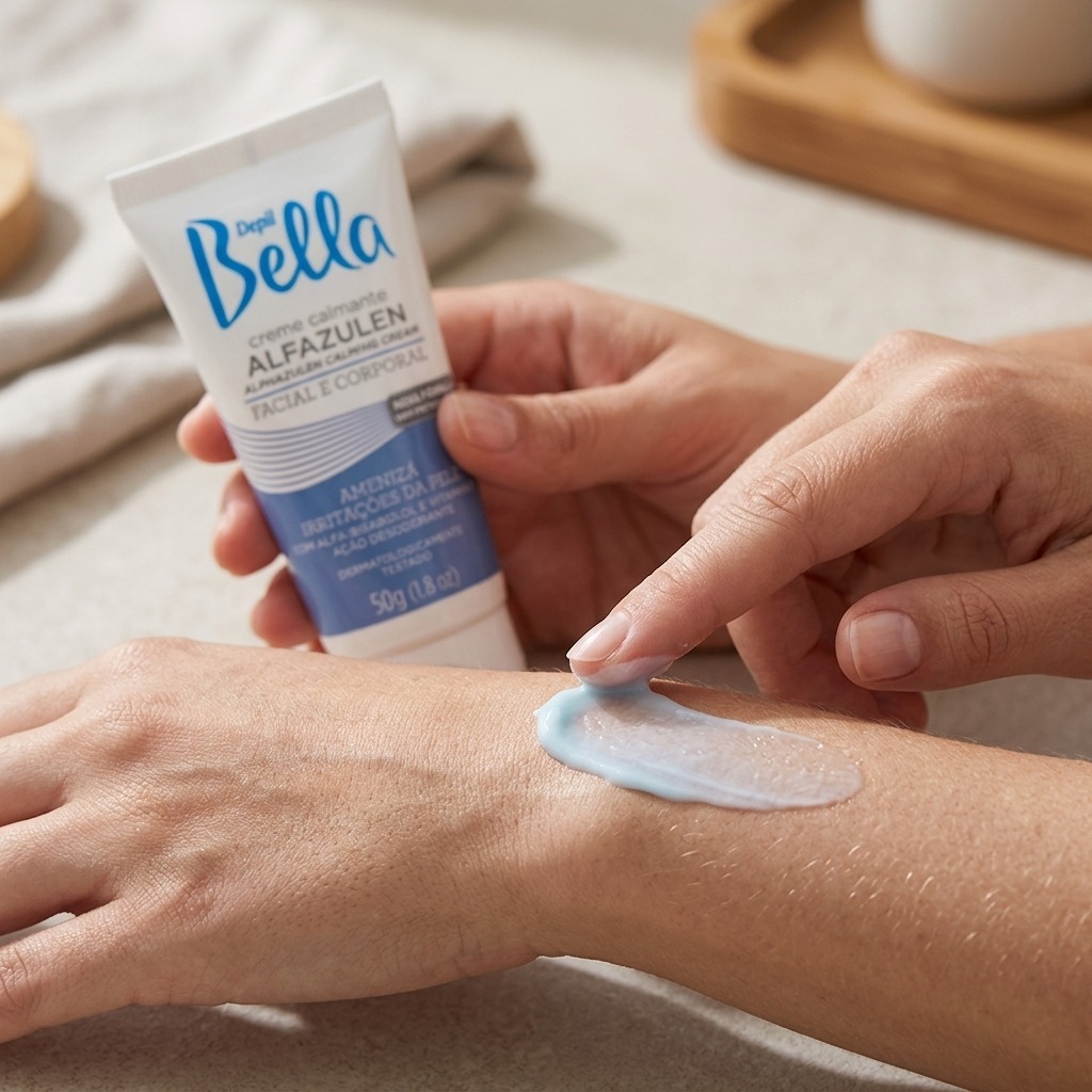 Creme Facial e Corporal Calmante Azuleno 50g - Depil Bella