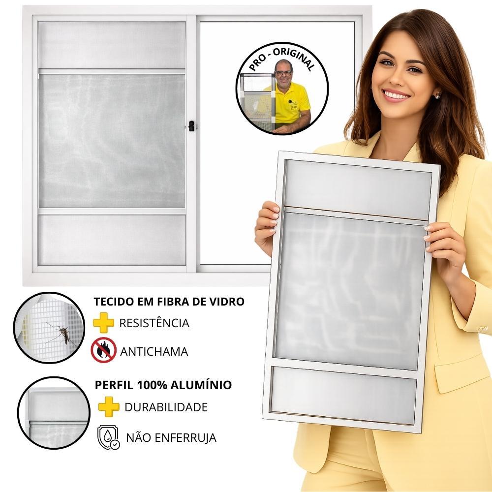 Tela Mosquiteira Encaixe Regulável P/ Vãos Janelas 50 X 125