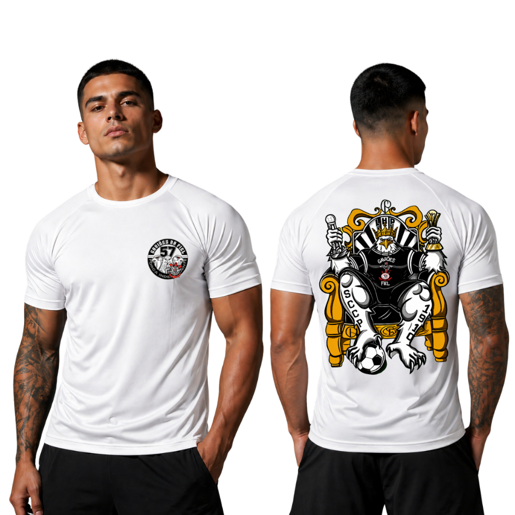 Camiseta  Dry Fit Masculina Torcida Organizada Gaviões da Fiel Corinthians Fitness Original