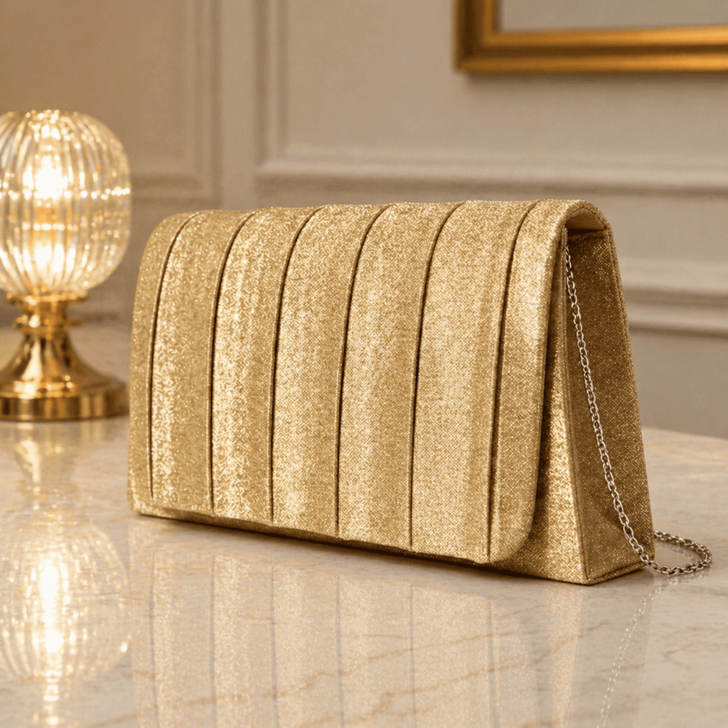 Bolsa Carteira Clutch Acetinada Casamento Festa Formatura Luxo Corrente Prata Elegante Pequena Chique Brilho
