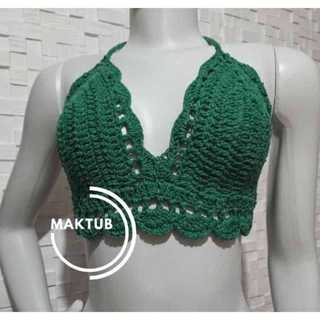 Cropped Barbante Promocional em Crochê Top de Crochê Cropped de Crochet