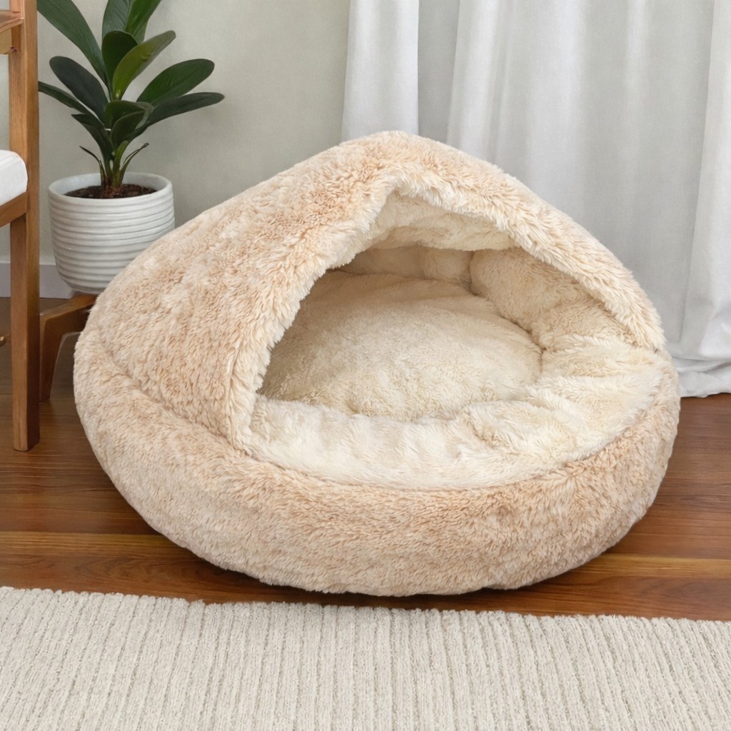 CAMINHA PET NUVEM COBERTA FECHADA CAMA CASINHA TOCA FORMATO DONUT REDONDA FUNDO IMPERMEAVEL M OU G