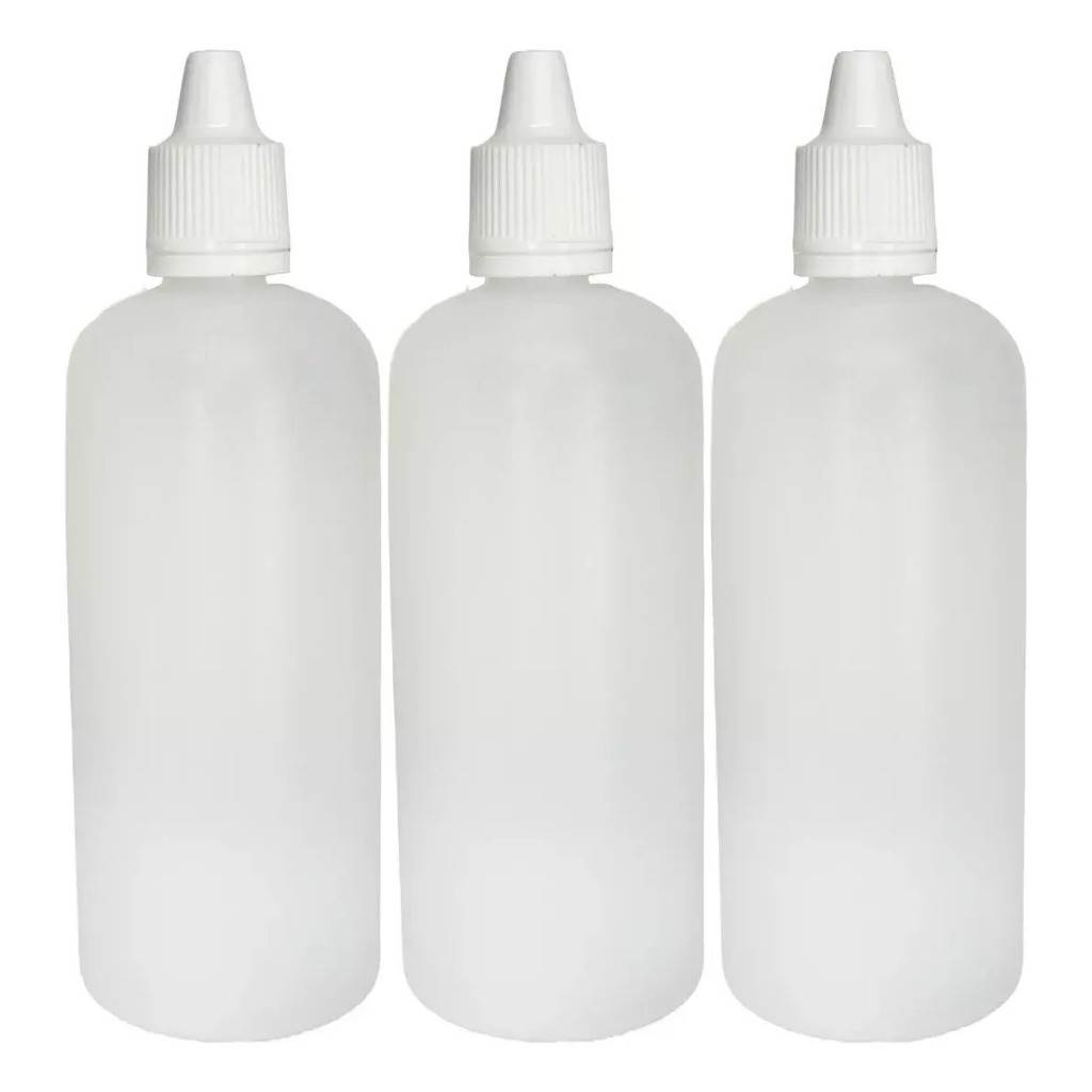 Frasco Plástico De 120ml - Conta Gotas - 100un Tampa Lacre