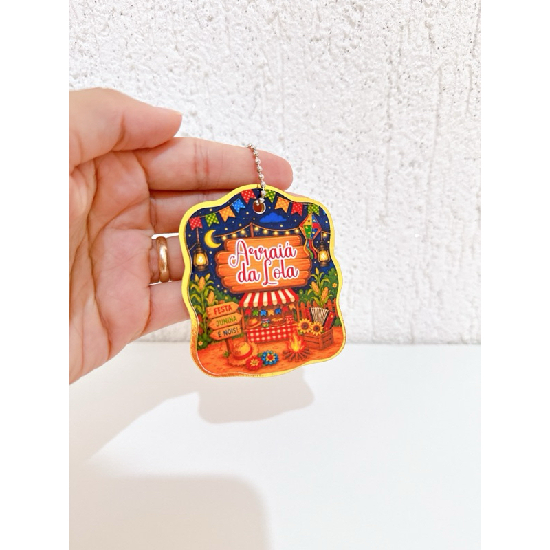 Tag Apliques Personalizados 3D para Lembrancinha | Festa Junina 2 | Etiqueta Festa Infantil Julina | Qualquer Tema