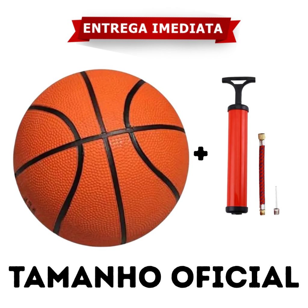 Bola de Basquete Tamanho Oficial Nº7 Com Bomba