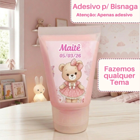 Adesivo Para Bisnaga Hidratante ou Alcool em Gel Maternidade Personalizado