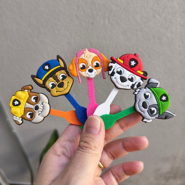 Patrulha Canina - garfinho/espeto/palito para lancheira infantil petiscos/frutas