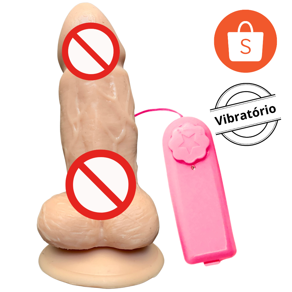 Pênis com Vibração Realista com Ventosa Fixadora e 05 Cores – 13×4,5cm com 10,5cm Penetrável – Exclusivo Imagination®