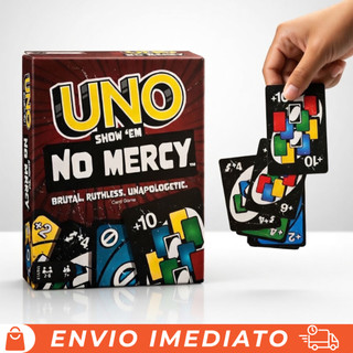 Jogo de Cartas Baralho Uno no Mercy 168 Cartas Exclusivas com Regras Novas, Diversão para Família