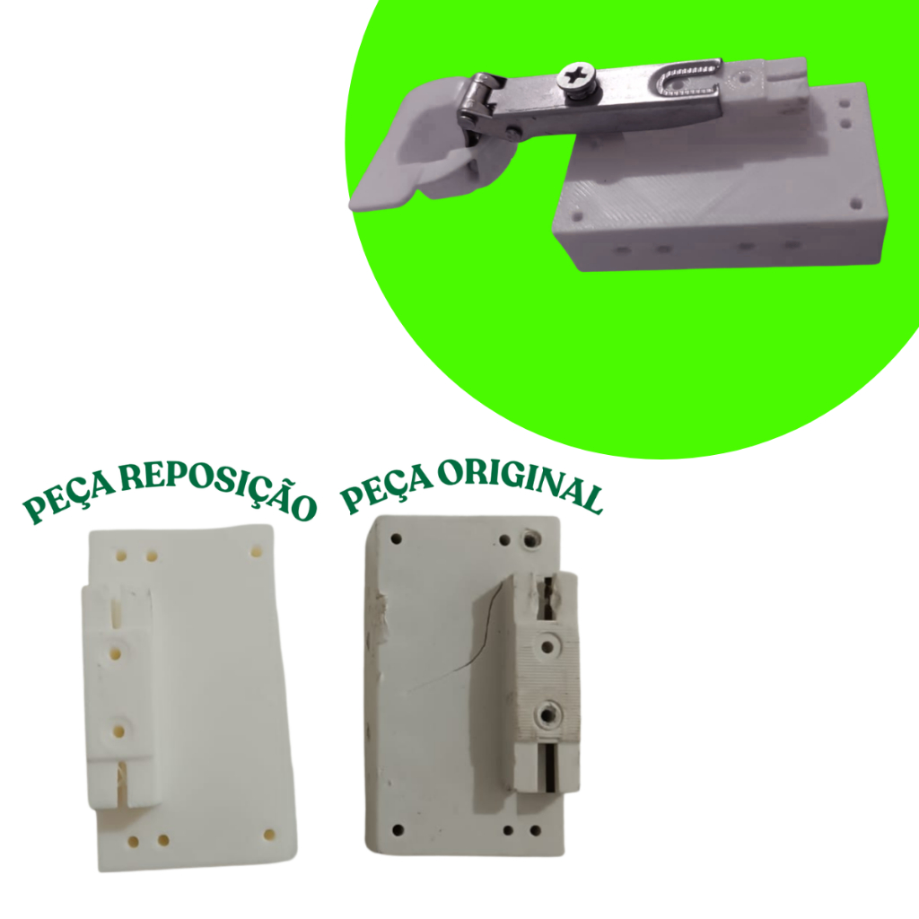 Calço tamanho G 5,8X3,2cm peça Reposição Armário de aço Dobradiça Compatível com o Armario Bertoline