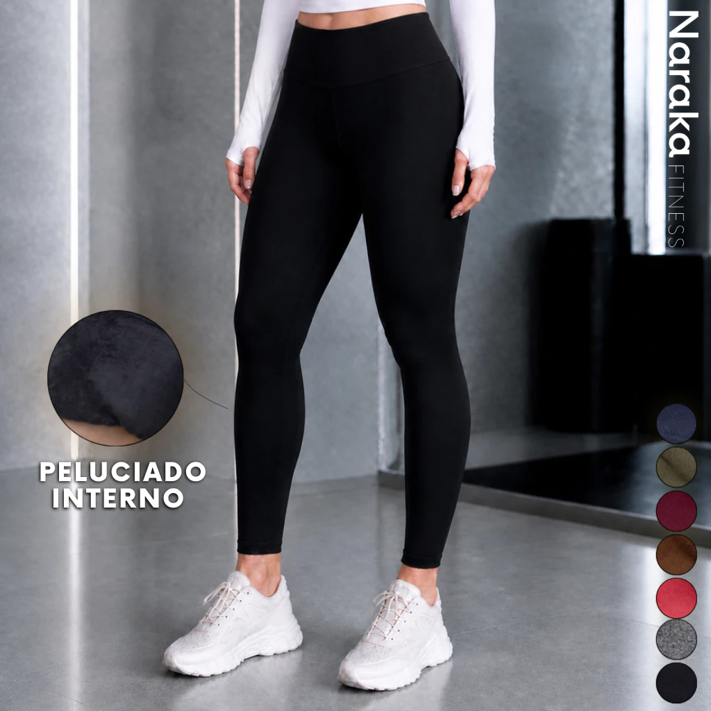 Calça Legging Flanelada Cintura Alta Zero Transparência