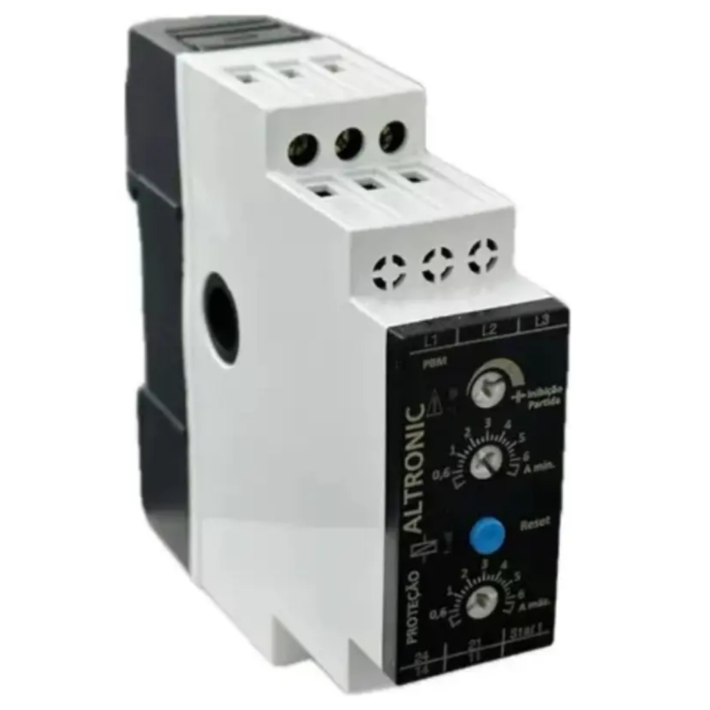 Relé de Proteção Monofásico Altronic PBM-CA 3-9A para Bombas e Motores