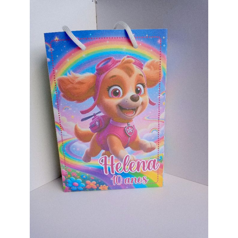 Sacolinha Personalizada Skye Patrulha Canina | Sacolinha | Lembrancinha | Mimos | Aniversário
