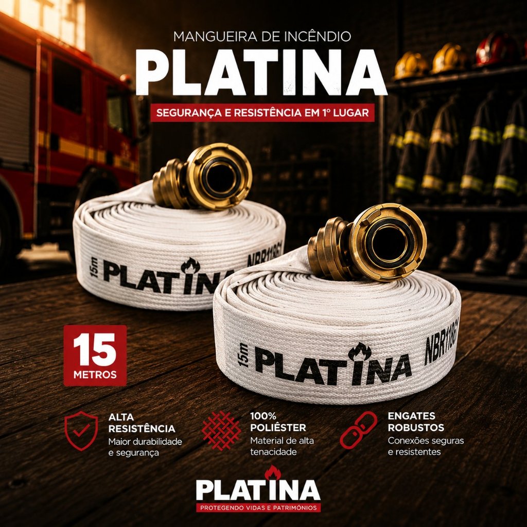 Kit 2 Mangueira De Incêndio Hidrante Tipo 2 1.1/2 15 Metros